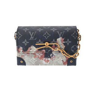 Louis Vuitton Steamer Wearable Wallet Navy Blue Canvas Shoulder Bag